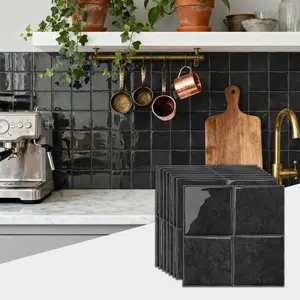 Aadesh Peel-And-Stick Self-Adhesive Tile Wall Decals, Waterproof and Stain-Resistant, Kitchen & Bathroom Splash Guards, Interior Walls, Home Decoration, Peel And Stick Wallpaper Designs