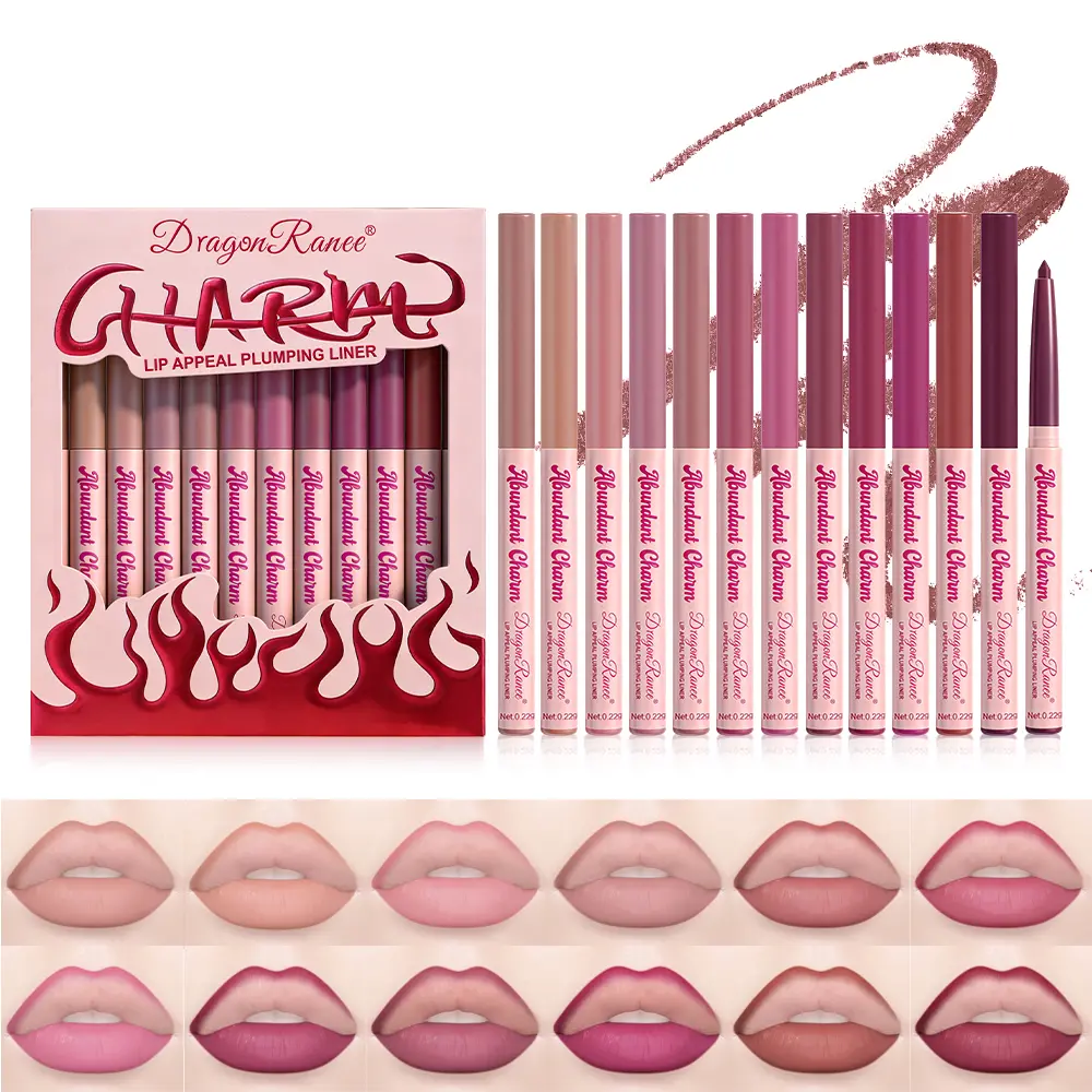 12Pcs Vibrant Nude Lip Liner Set Long Lasting Creamy Matte Makeup Waterproof Transferproof Smudgeproof Lipstick Highly Pigmented Non Drying Lip Tint Cosmetics DealsForYouDays