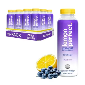 Lemon Perfect Hydrating Flavored Lemon Water, Blueberrry, 15.2 fl oz (Pack of 12)