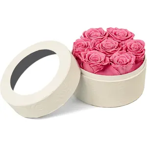 Round Preserved Roses  Box (, 7 Roses)