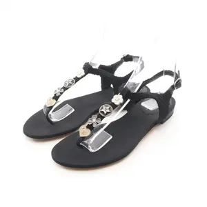 Pre-owned CHANEL Other Small Leather Goods Leather Fabric Sandals 0806262120900120238