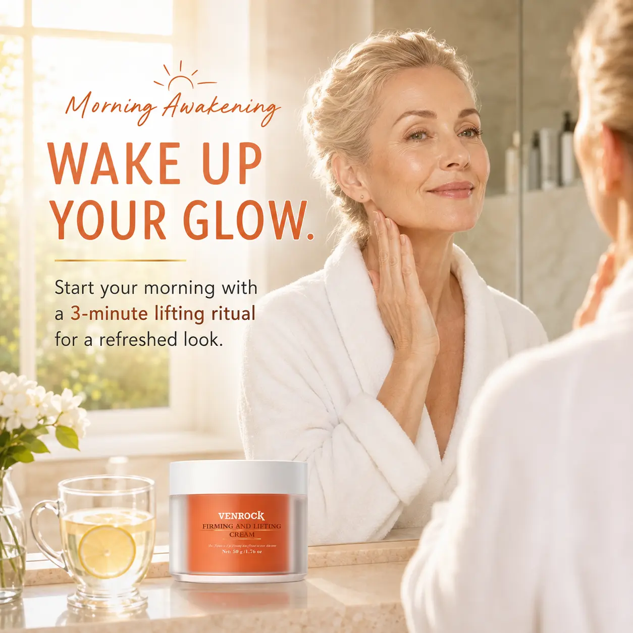 37 VENROCK facial wrinkle cream, which firms the face and neck skin, is also a moisturizing cream and a unisex neck cream