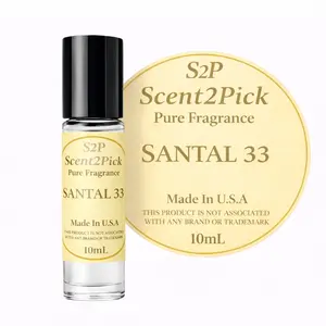 Santal 33 Inspired Roll-On Fragrance Oil 10ml – Alcohol-Free Long-Lasting Cardamom, Amber & Musk
