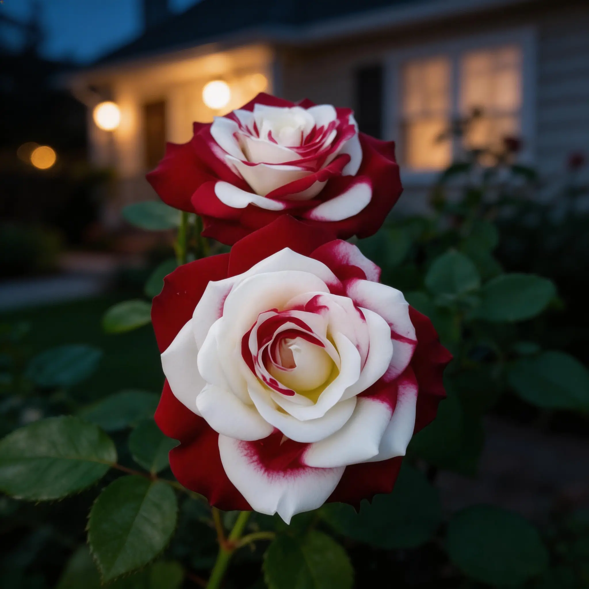 200 Rare Twin Red White Rose Flower Seeds for Planting - Captivating Garden Blooms Non GMO Heirloom Garden - Planting Instructions for Easy Grow - Great Gardening Gifts