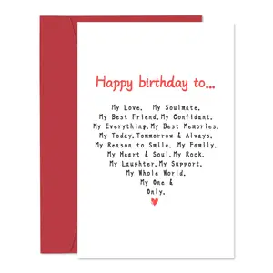 Romantic Birthday Card for Boyfriend Husband, Funny Birthday Cards for Wife Girlfriend, Naughty Love Card for Men Women