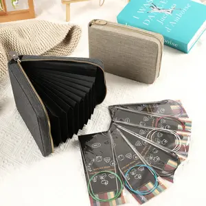 Oxford Fabric Circular Needle Storage Bag, Crochet Accessory Organiser for Home Organization
