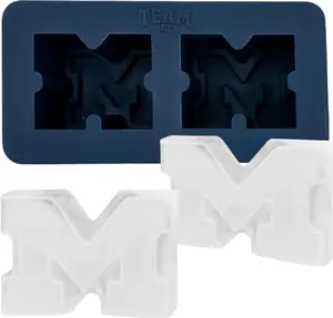 University of Michigan Silicone Ice Mold Team Ice Cube Durable BPA Free Food Safe for Gameday Drinks & More