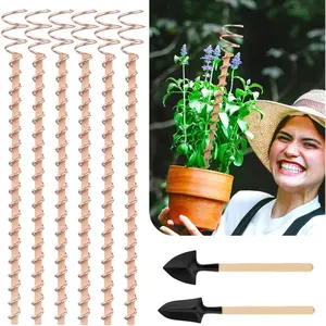 Electroculture  Stakes, 6 Pack 17" Long Electroculture Gardening Copper Coil Antennas for Growing Garden,  and Vegetables, High-Yield, , Growing  and Fast