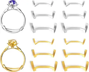 ELETIUO Filled Metal Ring Guard Set for Loose Rings, 12 Pack 3 Sizes for Different Band Widths, Invisible Ring Adjuster Tightener Spacer Fitter, Golden+Silver Color Litumfen