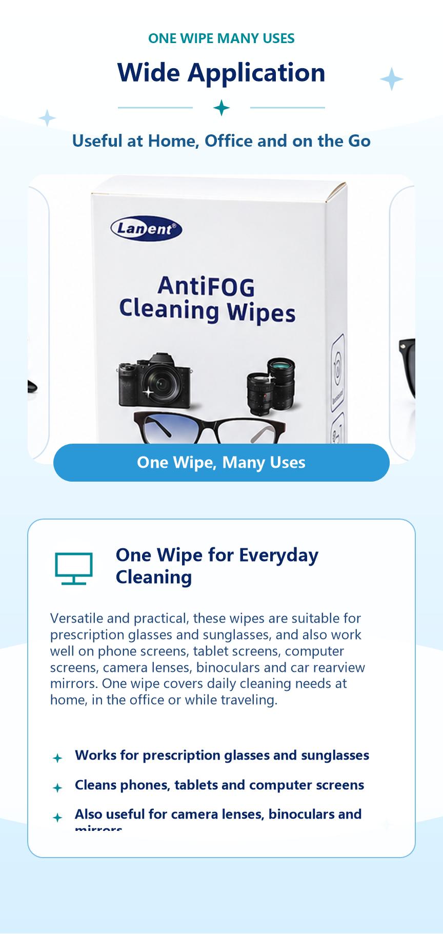 50Pcs Anti-Fog Lens Wipes, Portable Individually Packed Lens Cleaning Wipes for Eyeglasses, Sunglasses, Screens, Camera Lenses, Anti-Fog Wipe Surfaces Compatible 50Pcs Anti-Fog Lens Wipes, Portable Individually Packed Lens Cleaning Wipes for Eyeglasses, Sunglasses, Screens, Camera Lenses, Anti-Fog Wipe Surfaces Compatible