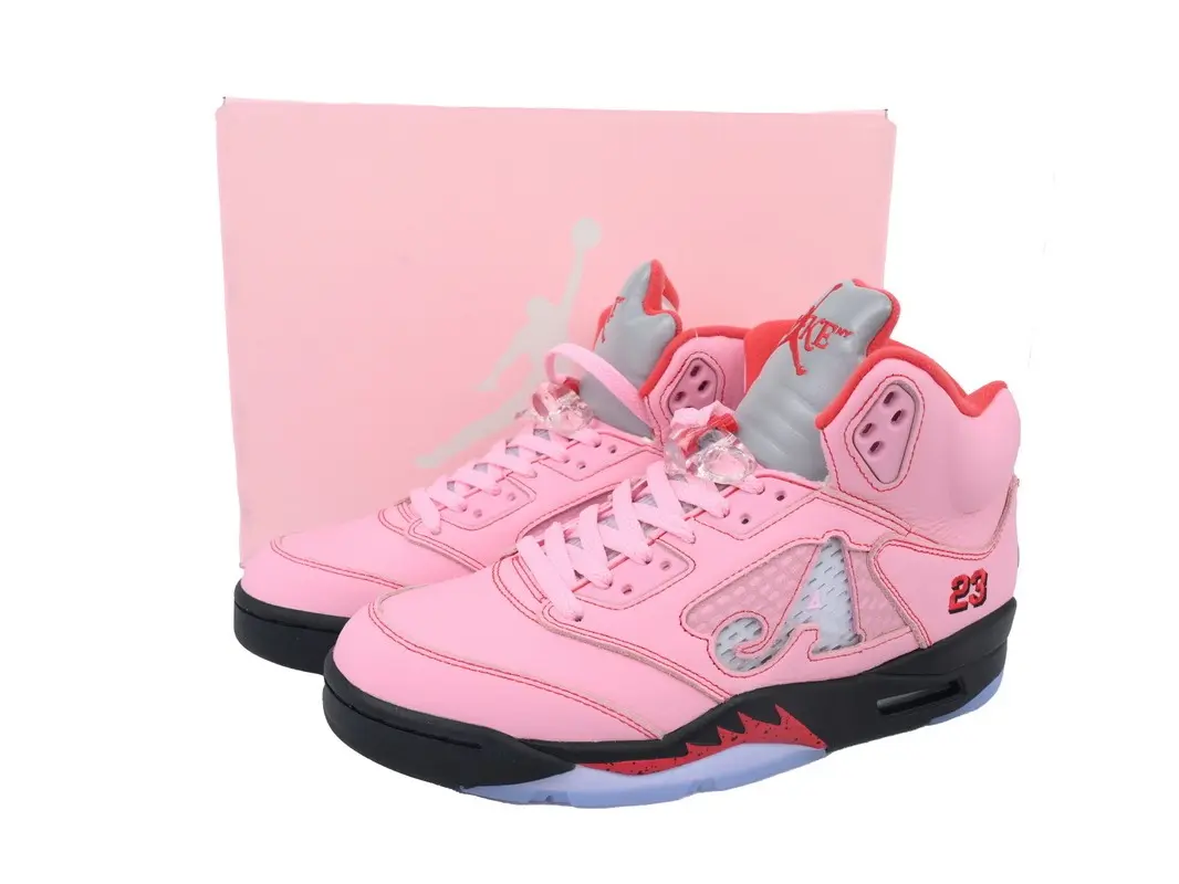Pink Faux Leather Mesh High Top Sneakers, Red Accent Number Print Basketball Shoes, Retro Streetwear Casual Trainers For Men Women