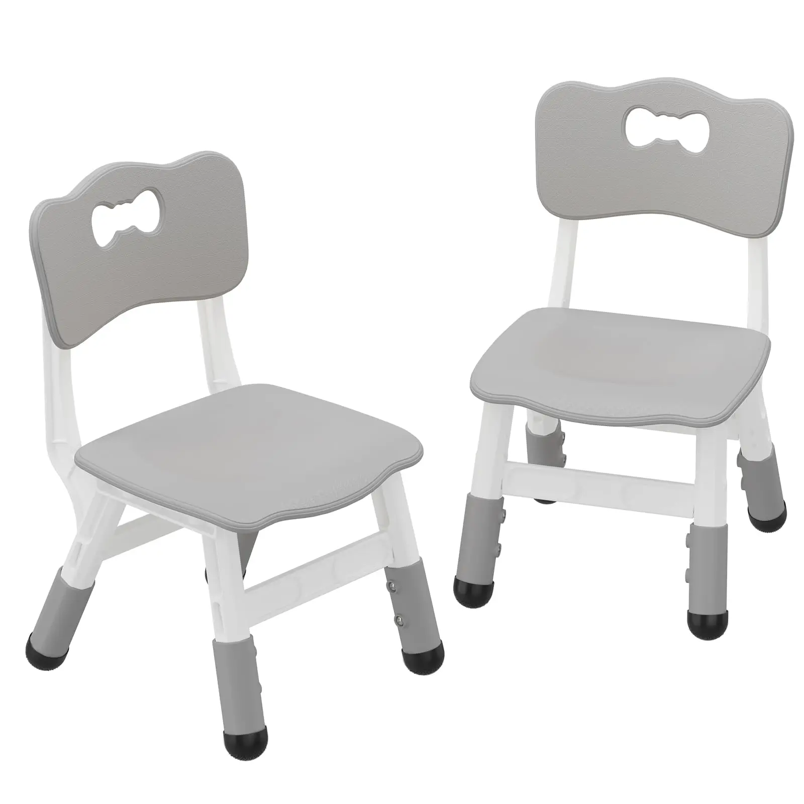 GARVEE Set of 2 Comfortable and Stylish Grey Chairs Designed for Young Users, Perfect for Playrooms, Study Areas, or Any Space Needing Durable and Functional Seating Solutions
