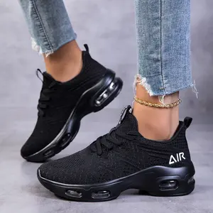 SPACEON Breathable Mesh Upper Women Casual Sports Shoes, Lightweight All-Match Four Season Wear Sneakers, Soft Comfort High Quality Daily Footwear, Anti-Slip Wear-Resistant Walking & Outdoor Training Shoes