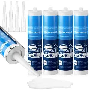 RV Roof Sealant 4 Pack, Self-Leveling Lap Sealant White, RV Caulking for Roofing, Maintenance, Repair