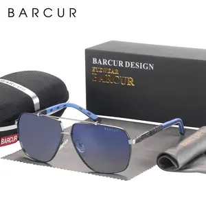BARCUR Modern Retro Vintage Square Polarized Sunglasses