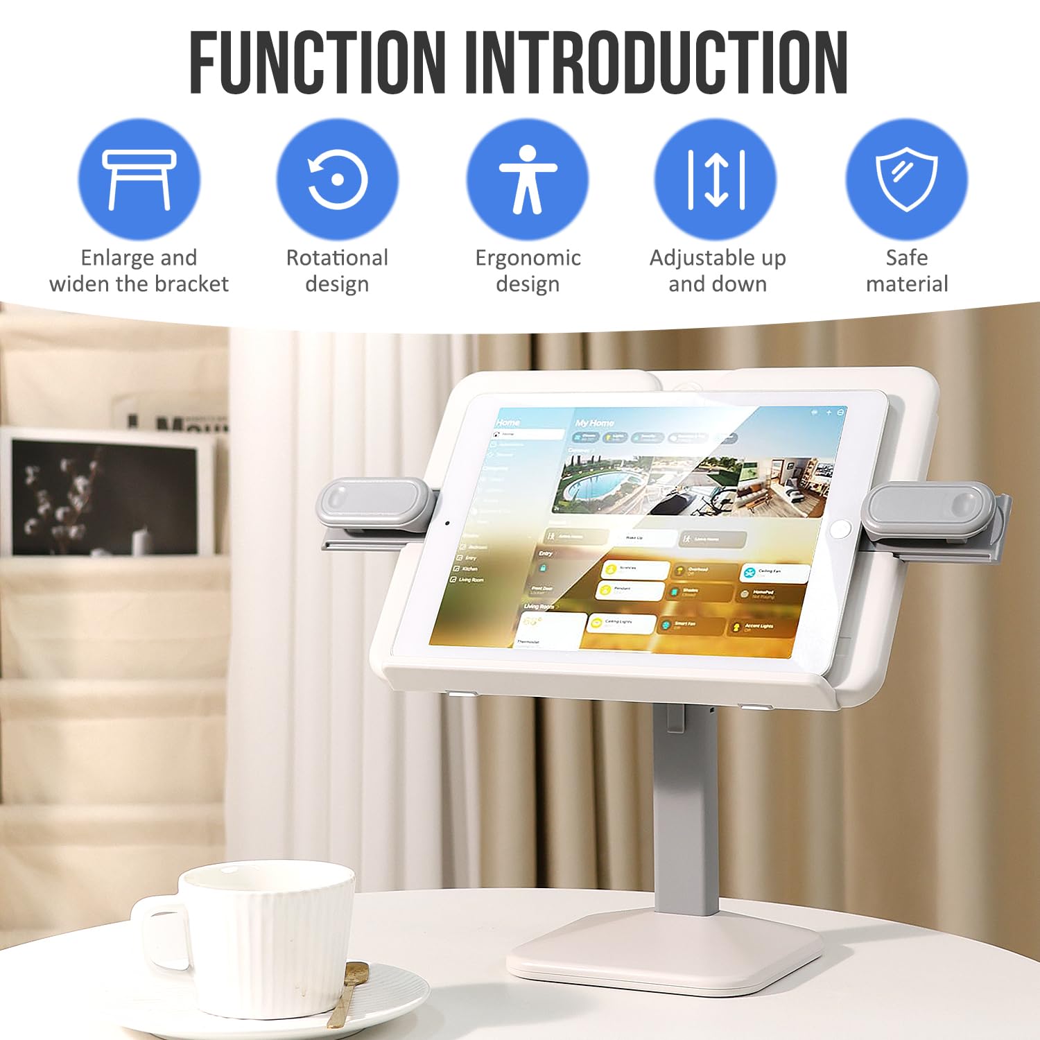 Tablet Stand Holder,Adjustable Foldable Lightweight Laptop Book Stand for Desk,Monitor Holder Multi-Functional Rest Tray Recipes Textbook Cookbook Magazine Laptop Tablet DW Tablet Stand Holder,Adjustable Foldable Lightweight Laptop Book Stand for Desk,Monitor Holder Multi-Functional Rest Tray Recipes Textbook Cookbook Magazine Laptop Tablet DW