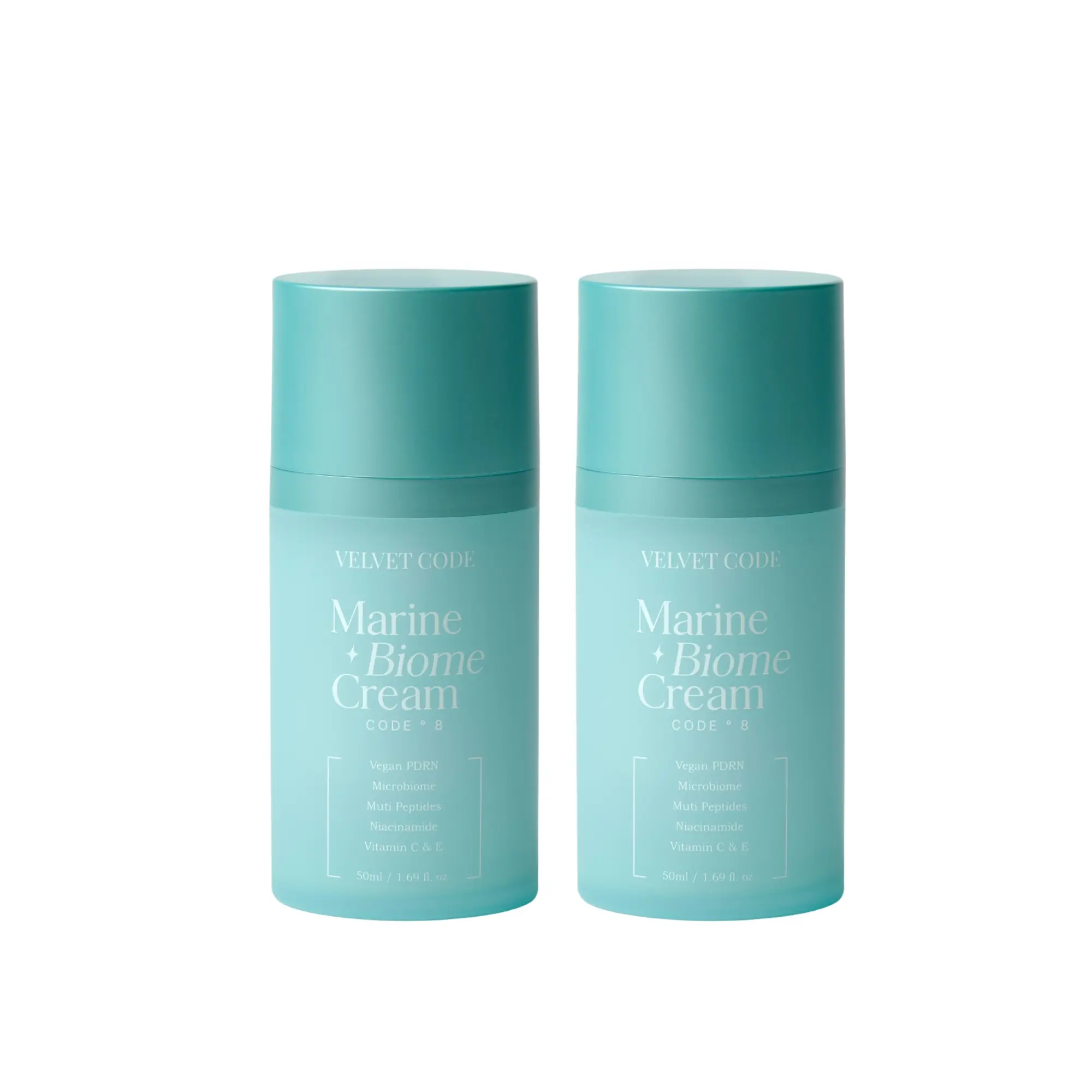 Velvet Code Marine Biome Cream 2pack - Lightweight Daily face Moisturizer for Hydration & Barrier Support