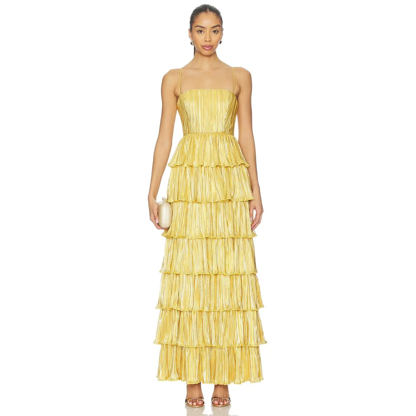 Lovers and Friends Aleena Gown in Gold