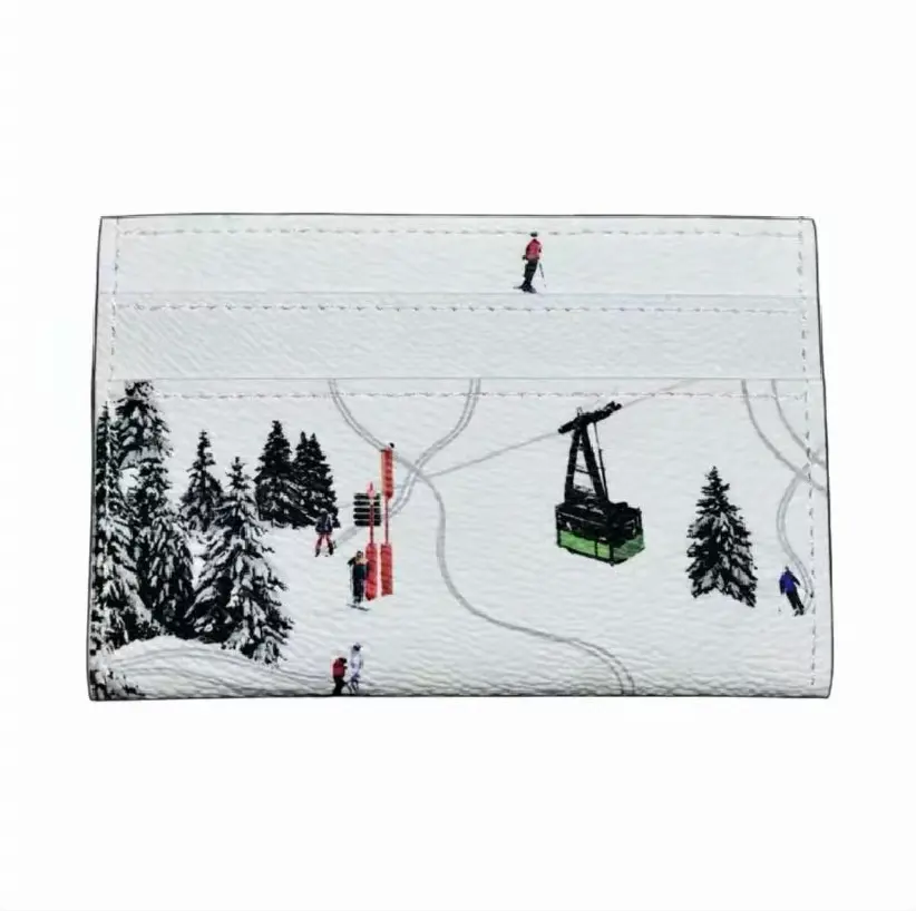 Men's Chic Bifold Wallet - Casual Themed Graphic Print, Compact Polyester-Blended PU Leather, Multiple Card Slots, Exclusive Gift Box Packaging, Menswear Accessory (Do Not Dry Clean), Men's Wallet