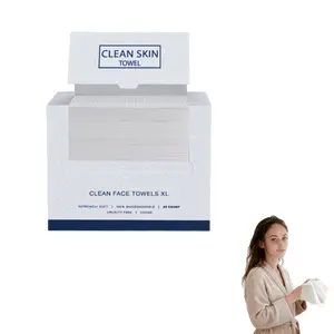 50 pieces of facial cleansing towels and face towels,Disposable Face Towelette,Makeup Remover Dry Wipes, Ultra Soft,  thickened large size 25*30cm, suitable for both men's and women's home use, business trips and travel，1 Pack