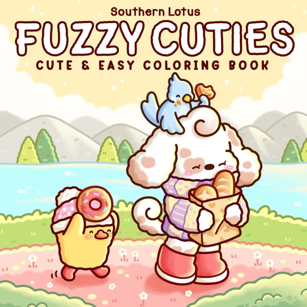 Fuzzy Cuties: Coloring Book for Adults and Teens Featuring Little Fuzzy Animals in Comfy Moments and Cozy Times, Cute and Easy Designs for Relaxation (Fuzzy Buddies), Paperback