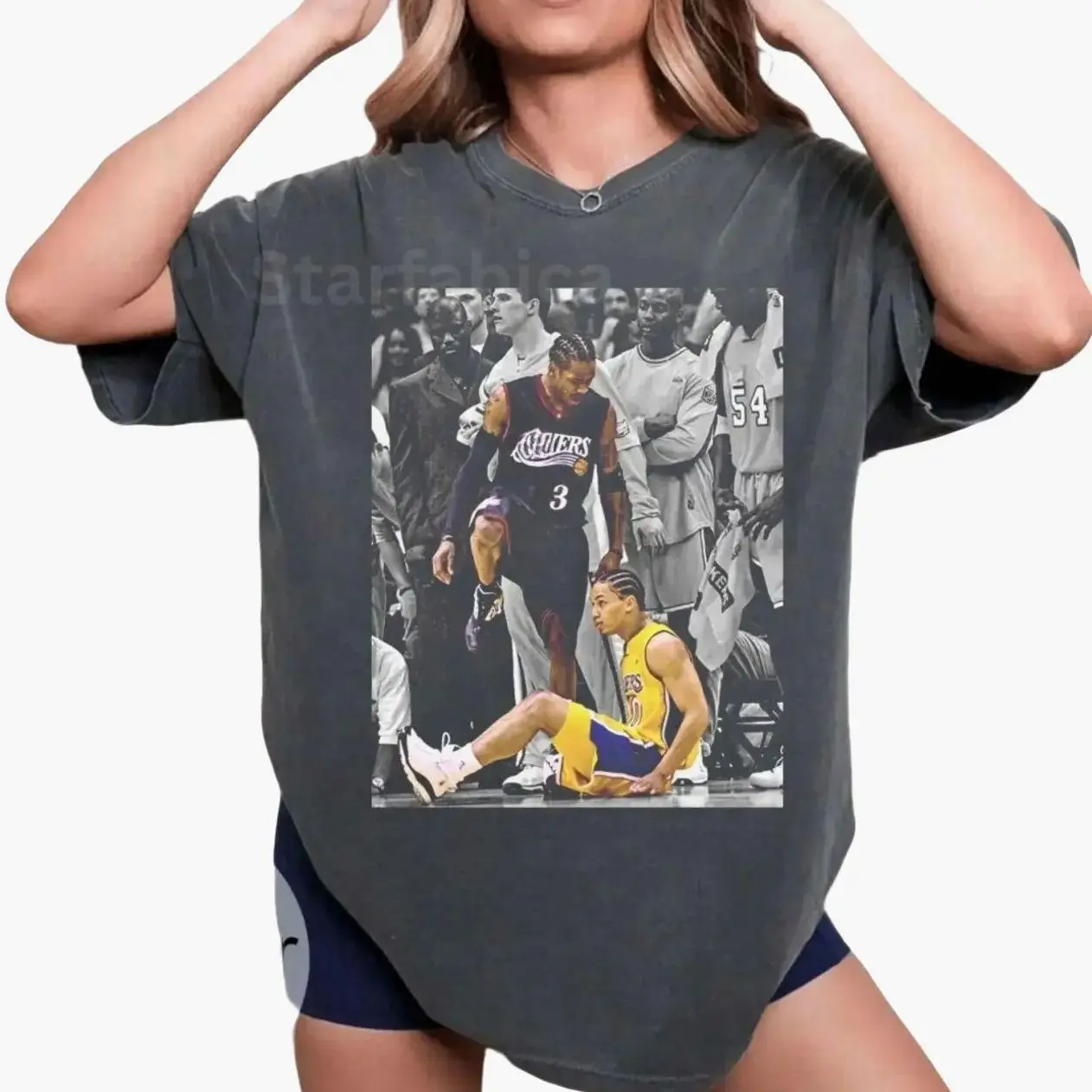 Vintage Allen Iverson Shirt, 90s Retro Basketball Graphic Tee