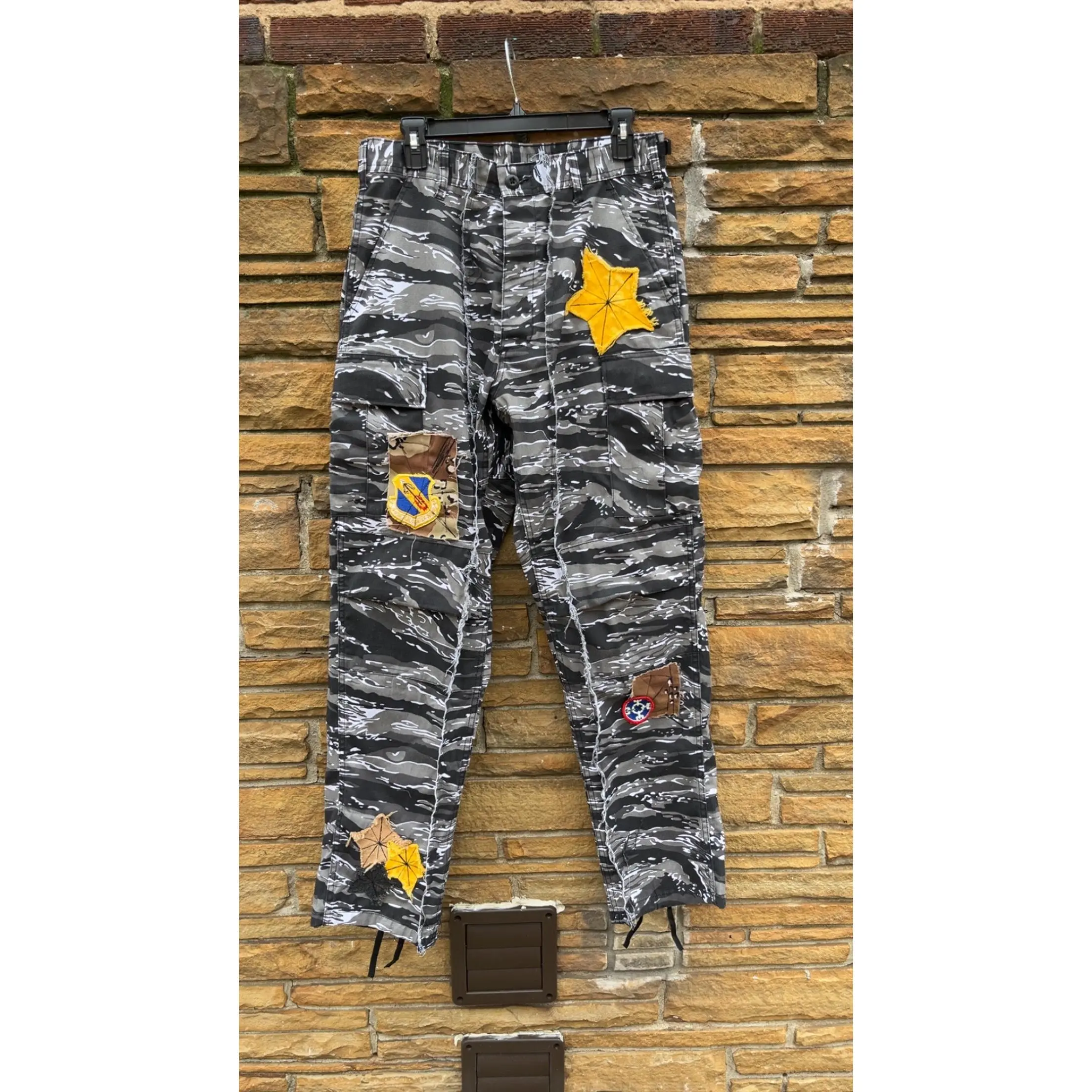 Custom Black & White Tigerstripe Camo Pants