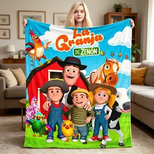 La Granja De Zenon Flannel Blanket - Super Soft Cozy Fuzzy Flannel Throw for Bed & Couch, Ultra-Warm Microfiber Nursery Decor, Perfect Birthday & Mother's Day Gift for Kids and Fans, All-Season Decorative Bedding