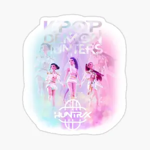 Kpop Demon hunters sticker Design Vinyl, trendy anime sticker, Ideal for Laptop and Water Bottle Decor, anime sticker waterproof