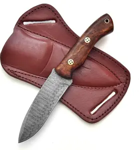 Custom Handmade Fixed Blade Hunting Knife - 9 Inch hand Forged Full Tang Knives For Hunting, Outdoor Camping, Hiking, Fishing, Bushcraft Knives With Leather Sheath.