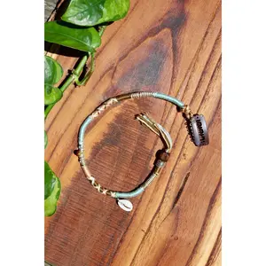 Beachy Blue & Yellow Clip-In Hairwrap - 14 Inches Long, Non-Damaging, Reusable, Simple Install Hair Accessory