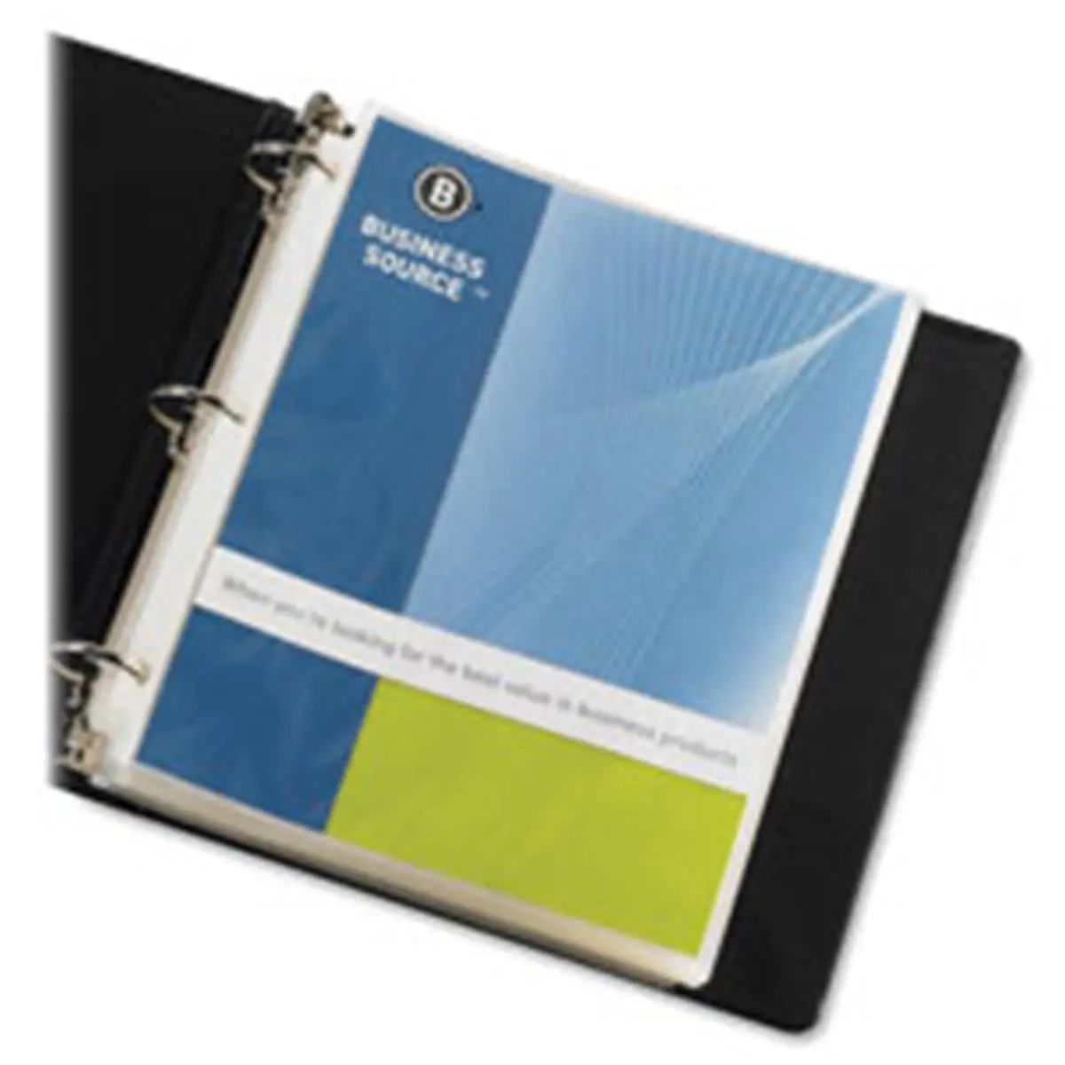 Business Source Nonglare Top-Load Sheet Protectors - 2.4 mil Thick, 11 in x 8.5 in, 50-Pack, Reinforced Strip, Polypropylene, 3-Hole Punched, Durable, Die-Cut Corners, Holds Letter-Size Inserts, Office Stationery Supplies