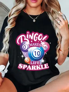 100% Cotton Unisex Funny Bingo Women Game Night Bingo Player T-Shirt