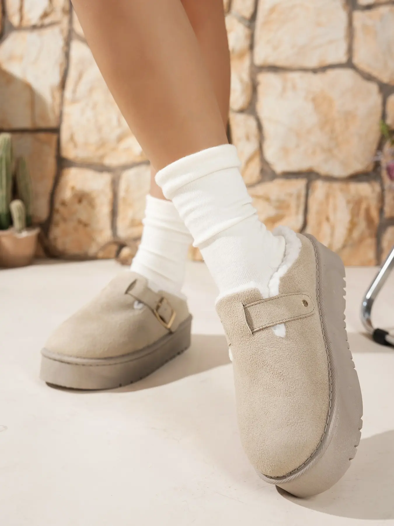 Women's Fluffy Slippers with Arch Support, Comfortable Open-Toe Design, Stylish PU Leather Home Shoes, Perfect Gift for Daily Wear, House Shoes, Indoor Slipper, Casual Home Slippers