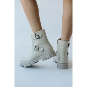 Seychelles: Unbroken Leather Boot in Off White