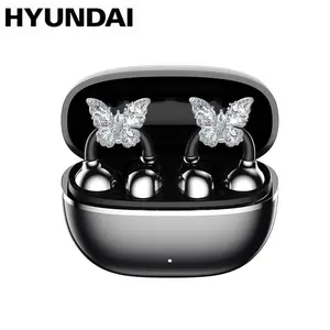 HYUNDAI Earclip C7 Clip-on Design Wireless Earphones, Upgraded Panoramic Sound Headset, Comfortable Wearing & IPX5 Waterproof Sports Earbuds for Work, Fitness