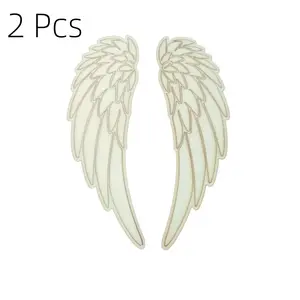 2 Piece Original Wood Graffiti Wing Wooden Hanging Decor, Angel Wing Wooden Decoration for Coffee Shop, Hotel, Fashion Store, Christmas, Valentine's Day