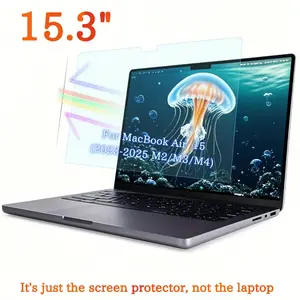 [SAMIDANN] 2pcs Anti Blue Light & Reflection Screen Protector for MacBook Air 15 2023-2025 M2/M3/M4 Models (A2941/A3114/A3241) - 15.3" HD Clarity 5H Hardness Scratch & Fingerprint Resistant Ease Eye Strain