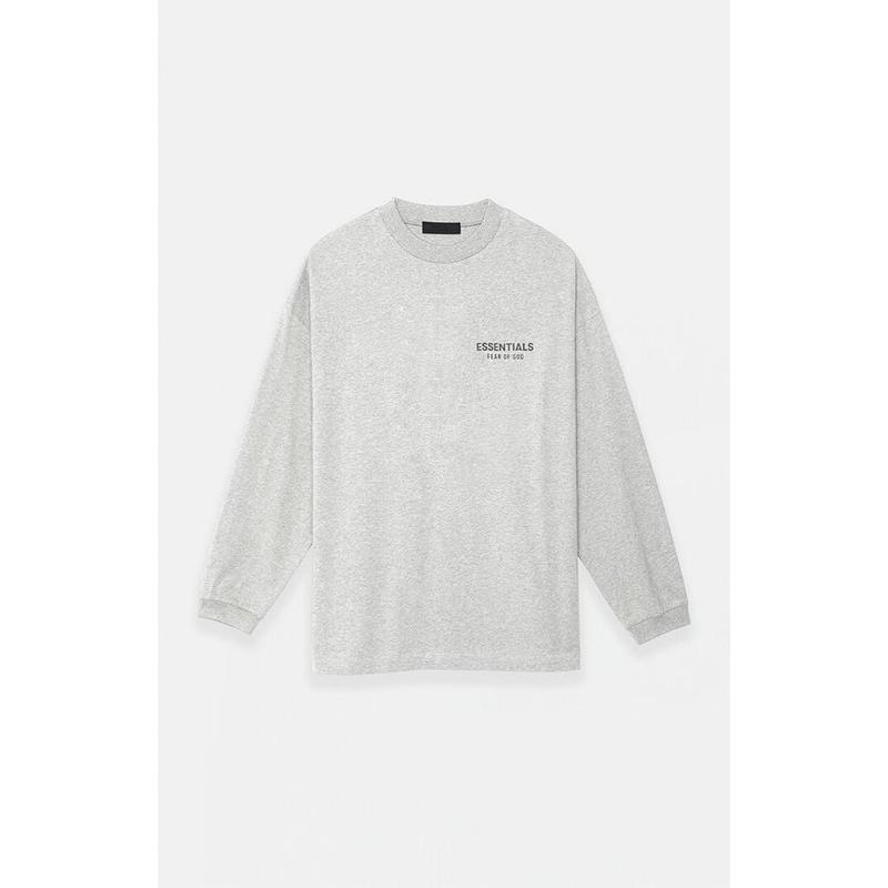 Fear of God ESSENTIALS Men's Light Heather Grey Long Sleeve T-Shirt