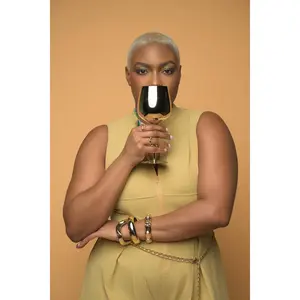 Gold Stainless Steel Wine Goblet (Set of 2)