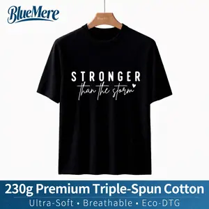BlueMere Unisex Premium 230g Cotton Graphic Tee Soft Breathable DTG Print Vintage Short Sleeve T-Shirt Casual Summer Top Eco-Friendly Elevated Style - Fit, Womenswear