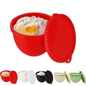 Silicone Bowl Liners for KitchenAid 5QT Mixer-Mixer Attachments & Accessories-Bowl Covers with Lids for Tilt-Head Stand Mixers- Reusable & Dishwasher Safe