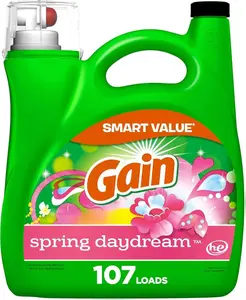 Aroma Boost Liquid Laundry Detergent Spring Daydream Scent 107 Loads 154 fl oz HE Compatible