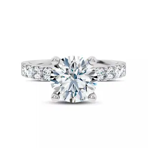 Natural Diamond 18K Gold Setting With 1 carat D/VVS1 Lab-grown Round Brilliant Diamond Center Stone