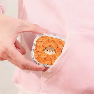 Orange Floral Otter Printed Retainer Box Cute Minimalist Denture Case Portable Orthodontic Retainer Storage Box Dust Proof Pressure Resistant Invisible Aligner Holder