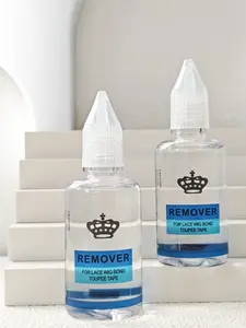 Hair Removal Gel Remover Solution, 2 Bottles Hair Care Essentials, Transparent Liquid Formula for Gentle & Effective Results