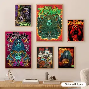 R-Rob Z-ZOMBie Artistic Painting Calligraphy Gallery-Quality Canvas Wall Art Poster | Waterproof & Fade-Resistant | Minimalist Unframed Design | Living Room, Bedroom & Office Decor | Multiple Sizes | Holiday gifts
