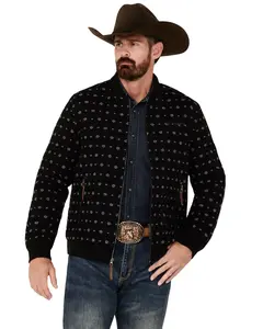 Hooey Men's Southwestern Print Wool Jacket Big - Hj090bkaz-Big