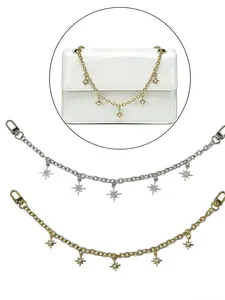 Stars Eight-Pointed Star Gold Silver Color Bag Chain Accessories, Simple European Style Bag Pendant, Casual All Seasons Jewelry