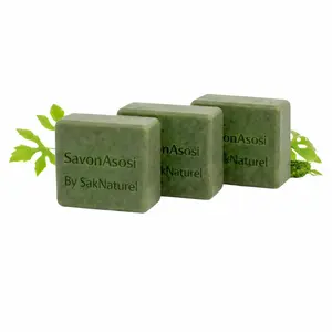 (3 PACK) DETOX SAVON ASOSI Cerasee Soap,Natural Green, Bitter Melon Eczema Acne Dark Spot Skin Brightening Handmade Traditional Herbal Bar Soap, Organic Asosi Cerasee Melt and Pour Soap for detox and clean Green Bar Soap for Skin Care